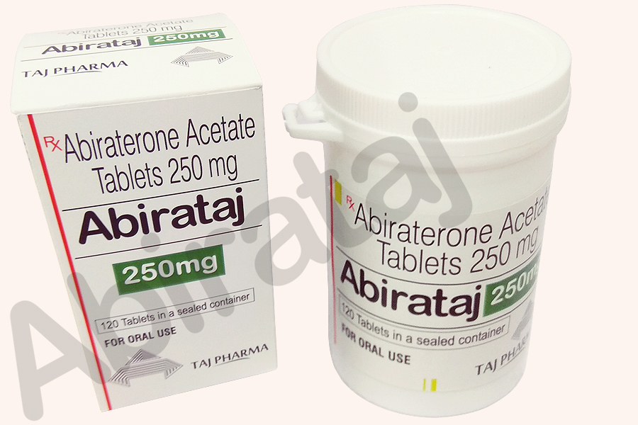 Abirataj (abiraterone acetate) Tabletsabiraterone acetate tablets, 250 mg film-coated tablets,500 mg film-coated tablets, prostate cancer treatment, Abirataj Taj pharma